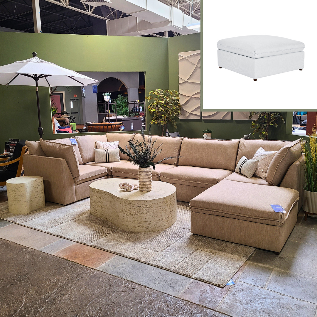 Colson Ottoman Sectional Piece - Sandy